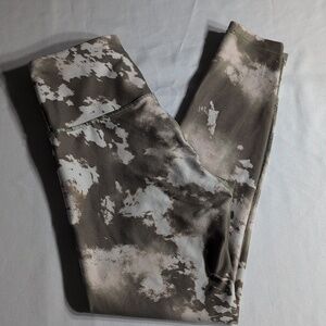 Balance Collection Activewear  Leggings Beetle Green Tie Dye Womens Small